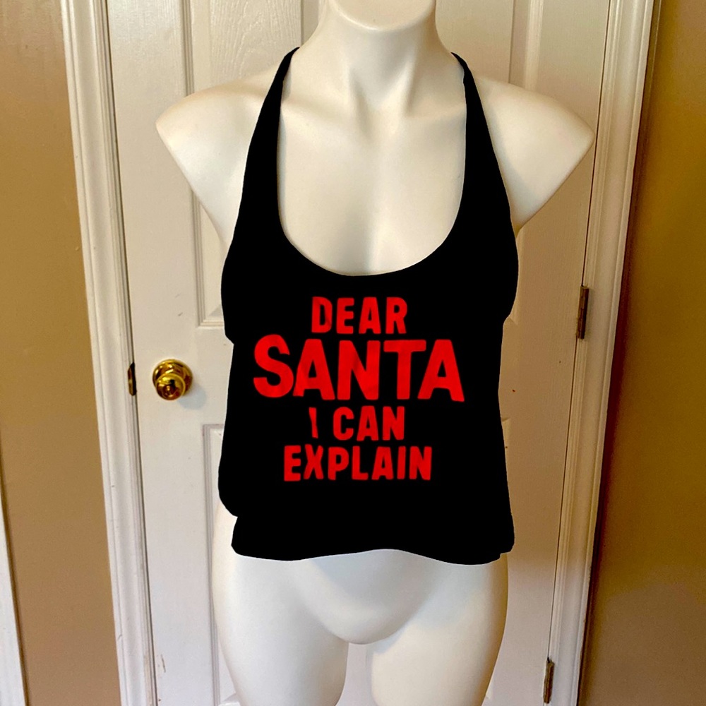 Dear Santa, I Can explain crop top